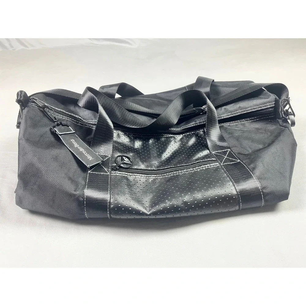 Mercedes-Benz Black Ballistic Nylon Duffel Bag Travel Gym Weekender Carryon